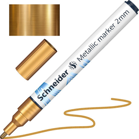 Schneider schrijfwaren schneider metallic marker - paint-it 011 - 2mm - goud metallic - s-ml01101066