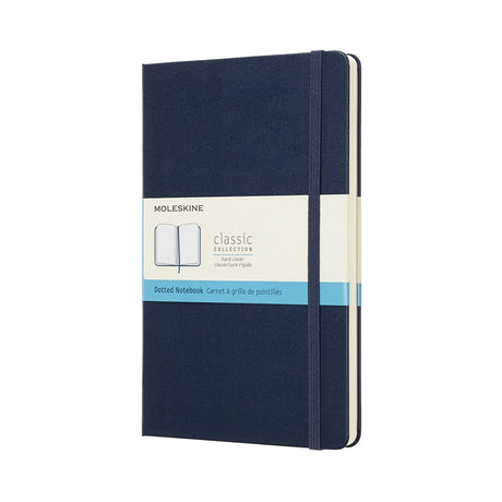 Moleskine classic notitieboek - large - hardcover - gestippeld - saffier blauw