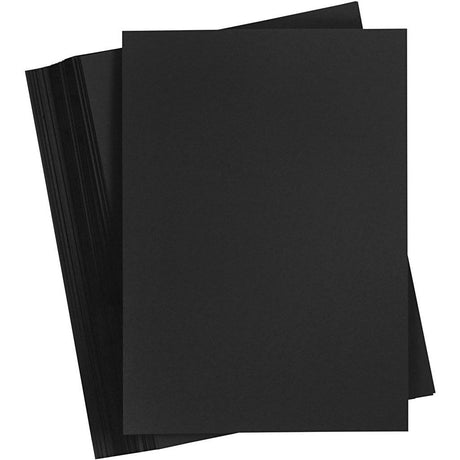 Creativ company zwart karton 180 grams - a3 zwart karton - hobbykarton - stevig papier - a3 papier 180 grams - tekenpapier knutselkarton - 29,7x42 cm - a3 - 100 vellen