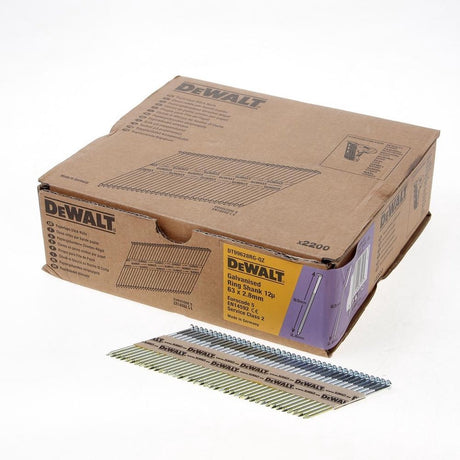 Dewalt dnpt28r63g12z 33º papiergebonden spijkers 2.8x63mm verzinkt geringd ve=2200