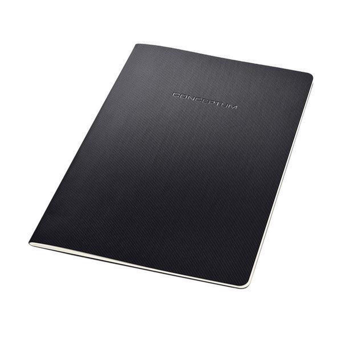 Sigel notitieboek - conceptum - a4 - zwart - softcover - 64 pagina's - 80 grams - lijn - si-co861