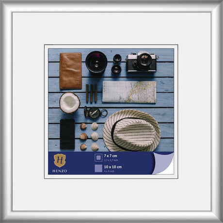 Henzo fotolijst - - napoli - fotomaat 10x10 cm - zilver