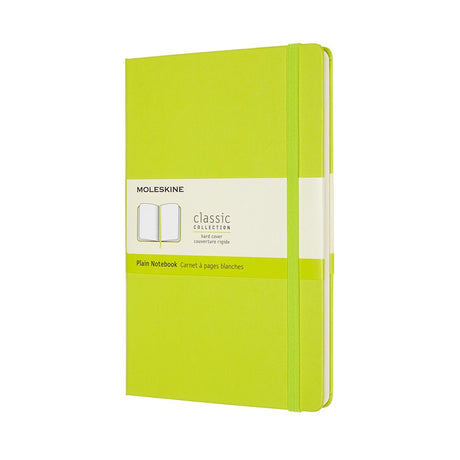 Moleskine classic notitieboek - large - hardcover - blanco - citroen groen