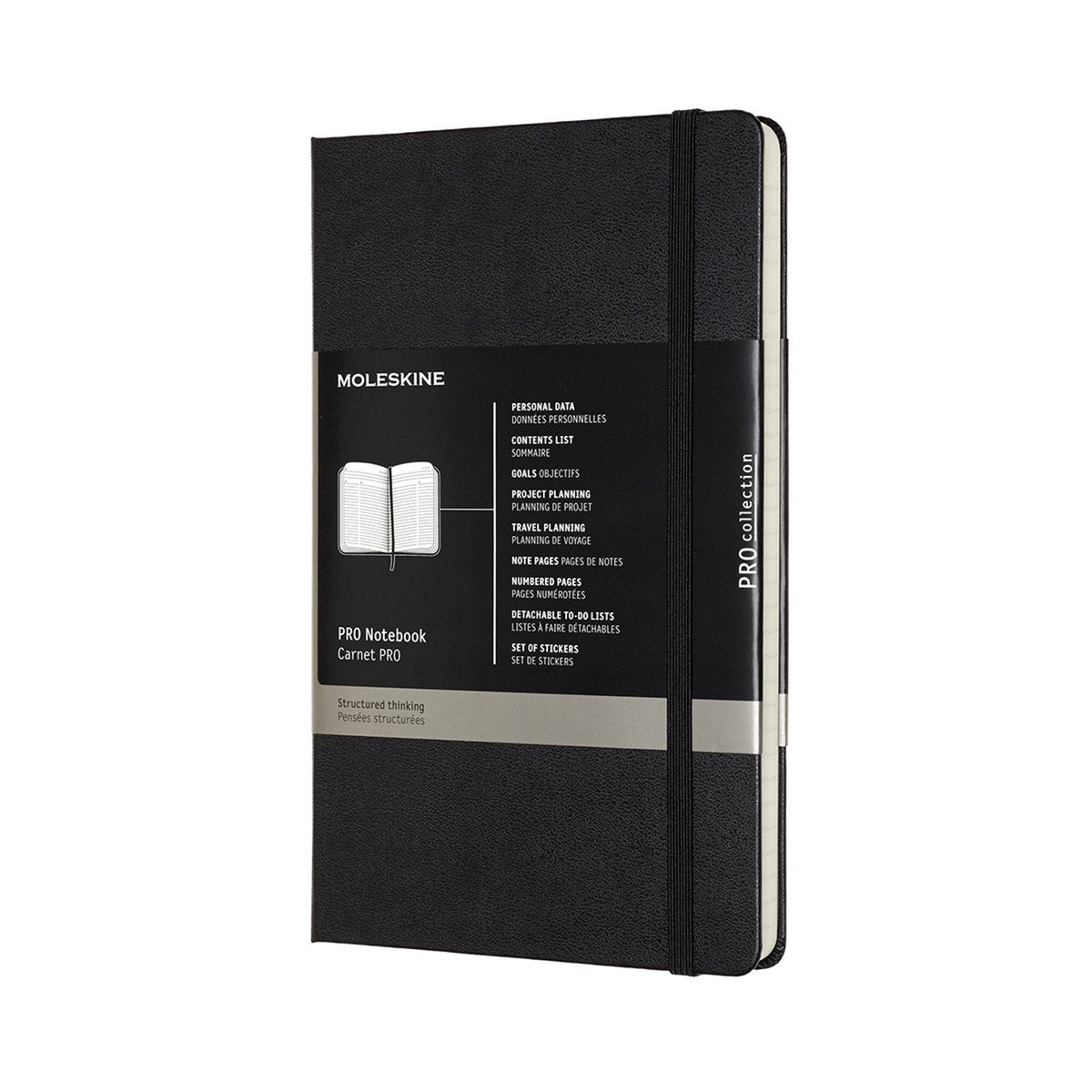 Moleskine professional notitieboek - large - hardcover - zwart