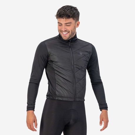 Rogelli wadded ii winter fietsjack heren - wielrenjack - winddicht - zwart - maat xxl