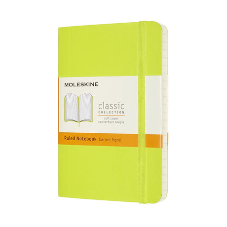 Moleskine classic notitieboek - pocket - softcover - gelinieerd - citroen groen