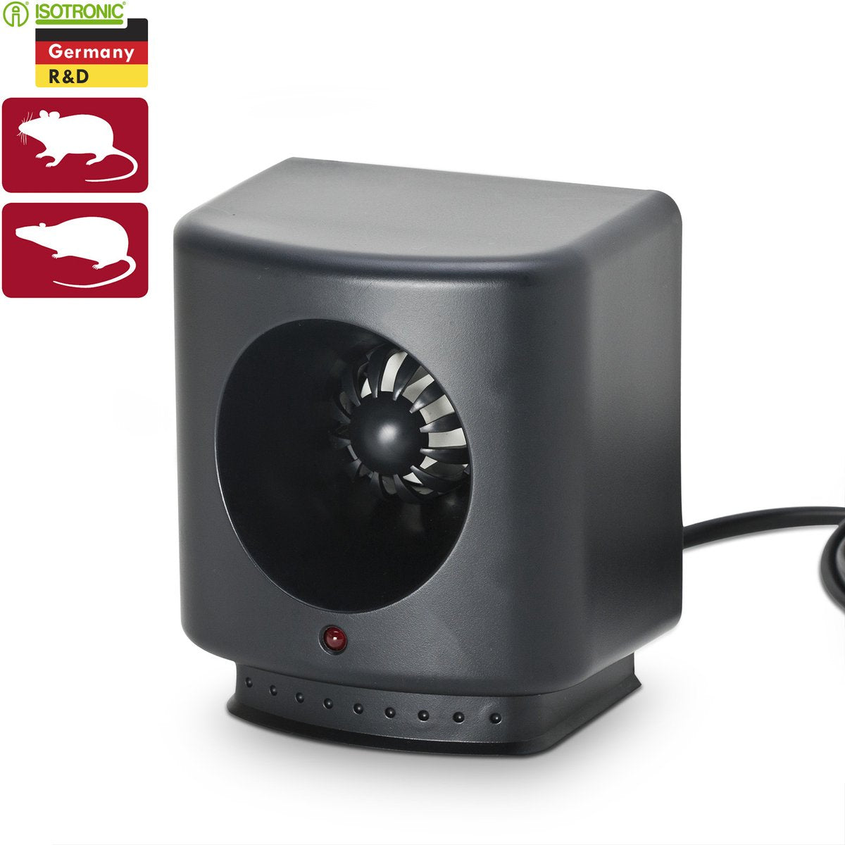 Homeshopxl ultrasone knaagdierverjager 230v - effectief tot 50 m² - muizen- en rattenverdelger met led-display [55631]