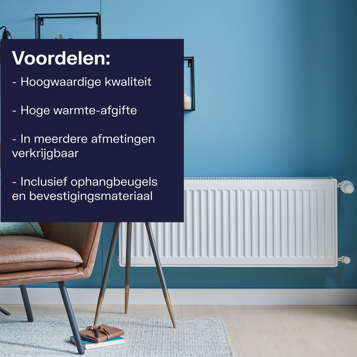Plieger compact paneelradiator type 22 - wit - 50 x 100 cm