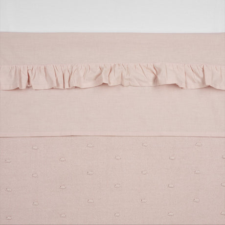 Meyco baby ruffle ledikant laken - soft pink - 100x150cm - 0.3 tog