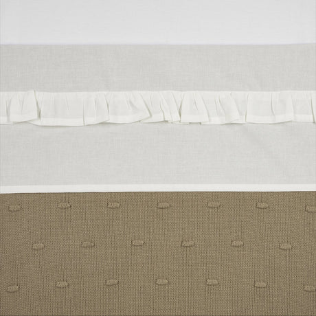 Meyco baby ruffle ledikant laken - offwhite - 100x150cm - 0.3 tog