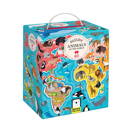 Banana panda puzzelliefde dieren over de wereld (60 pcs).
