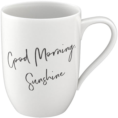 Villeroy boch mok met oor - 'good morning, sunshine' opdruk - 290 ml