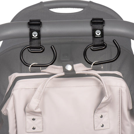 Dooky buggy kinderwagen haak groot 2 stuks - zwart