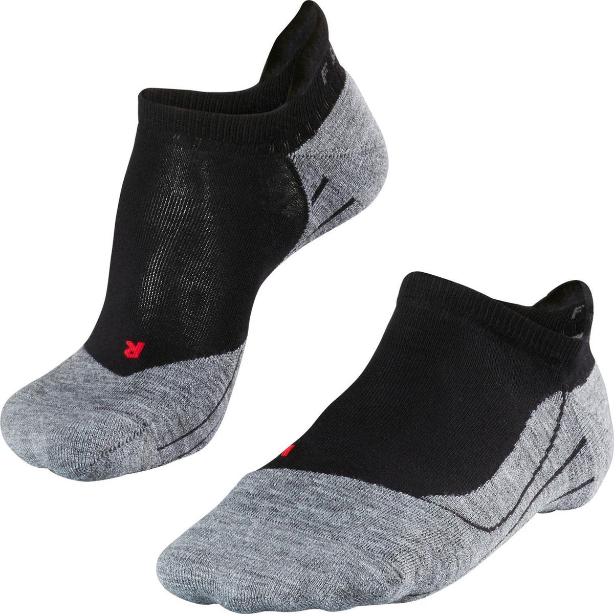 Falke ru4 invisible anti-blaar katoen functioneel materiaal hardloopsokken heren zwart - maat 46-48