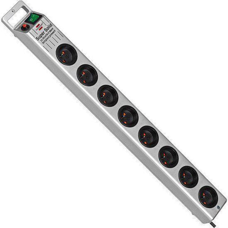Brennenstuhl super-solid line stekkerdoos 8-voudig zilver 2,5m h05vv-f 3g1,5 *fr*