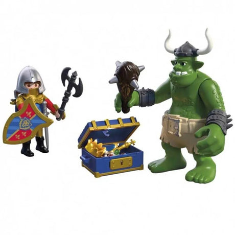 Playmobil 72116 trol met schat van leeuwenridder.