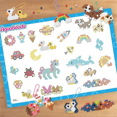 Aquabeads 35025 - mijn sleutelhangers en hangers complete set- parels die met water plakken