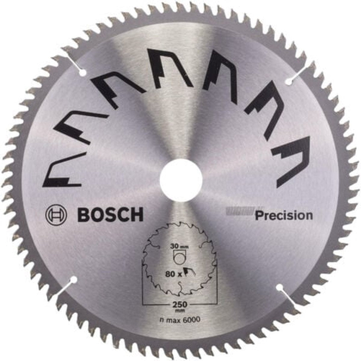 Bosch cirkelzaagblad precision 250x2x30 -,t80 (1)
