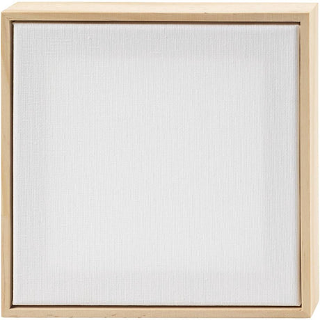 Creativ company gespannen canvas met lijst 280gr. 15,8x15,8cm - wit