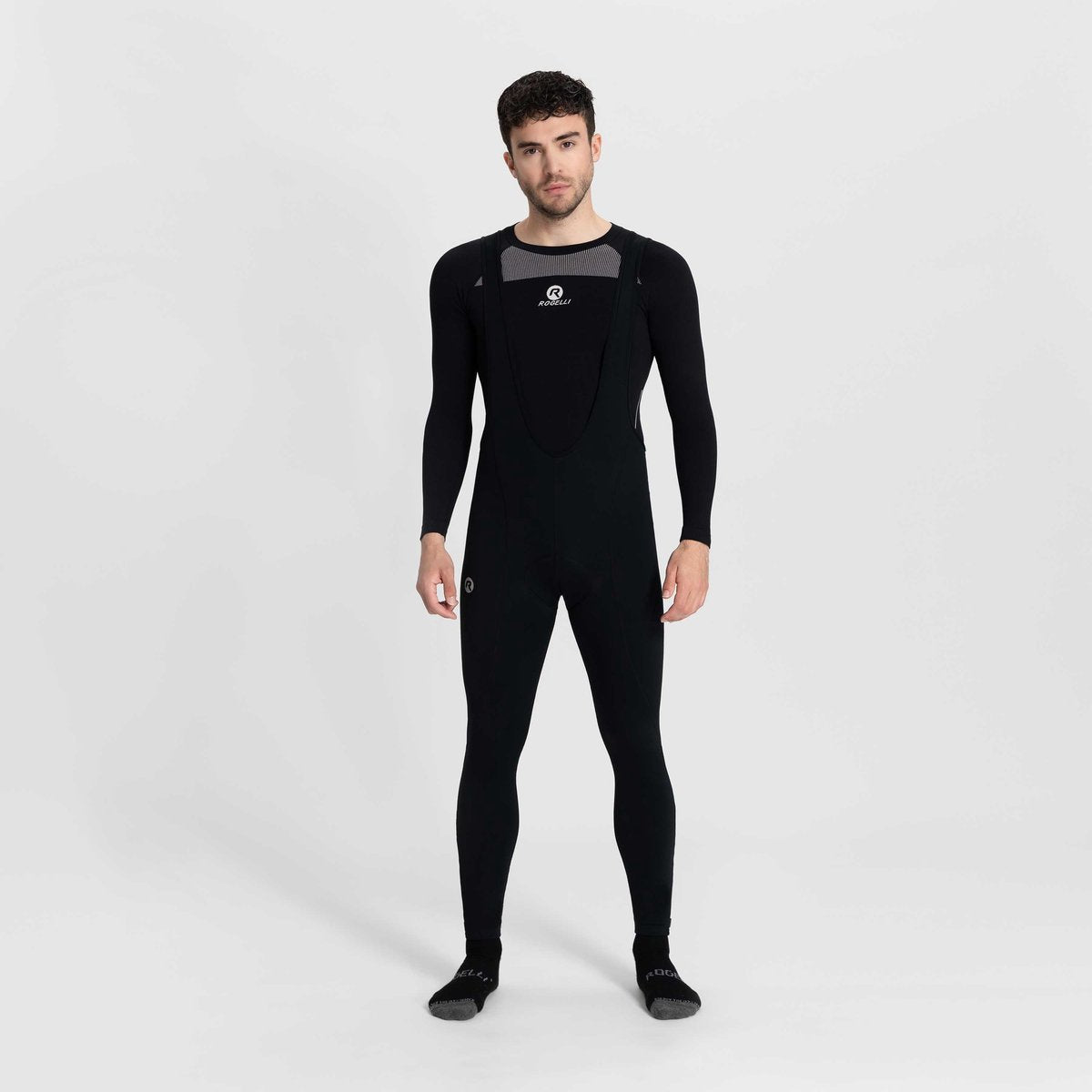 Rogelli core lange fietsbroek heren - zeem en bretels - zwart - 4xl