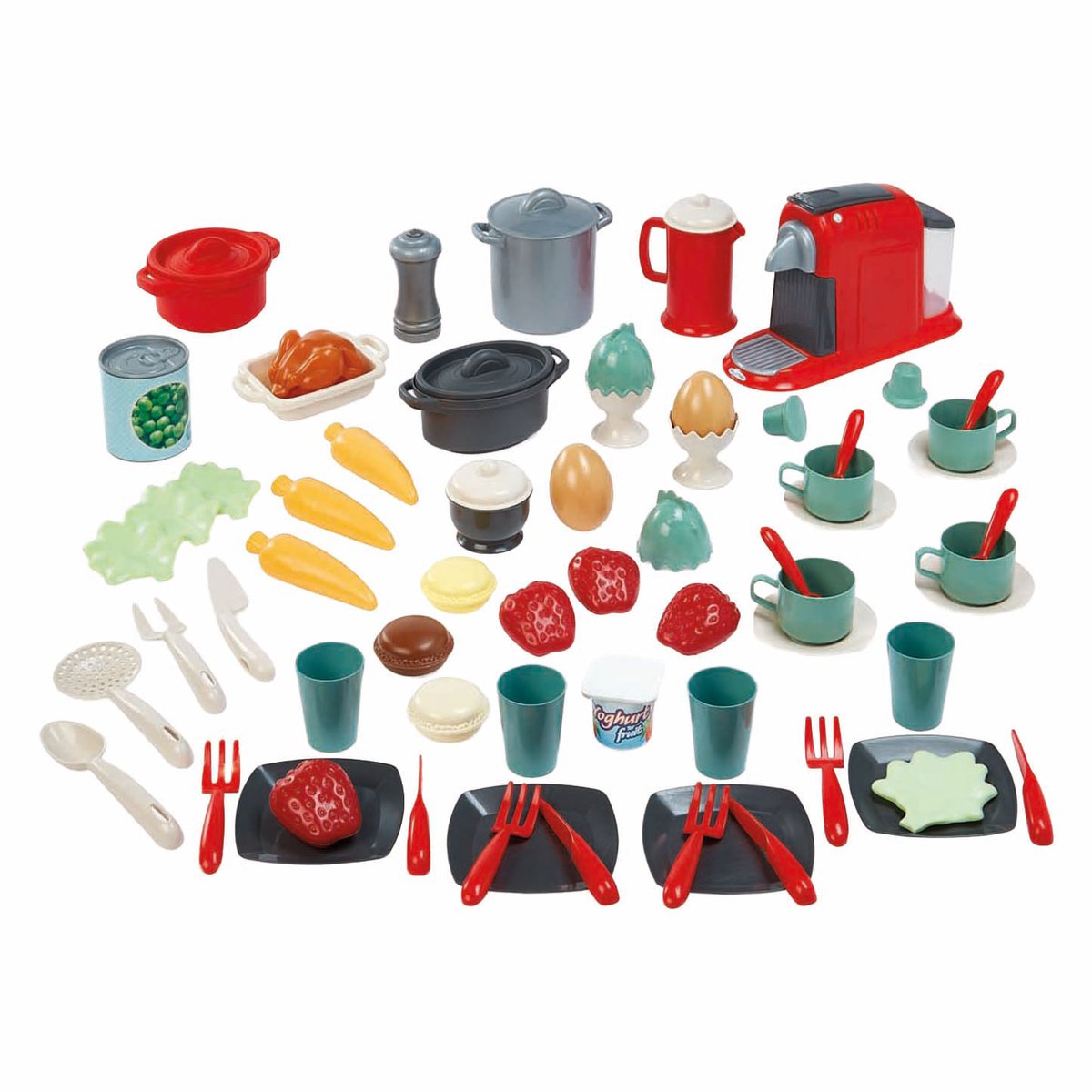 Écoiffier ecoiffier 100% chef servies in opbergbox - 70dlg.