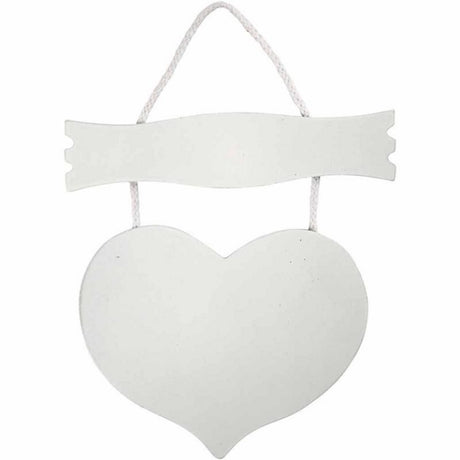 Creativ company cc mdf hart met bord 28x19 cm wit