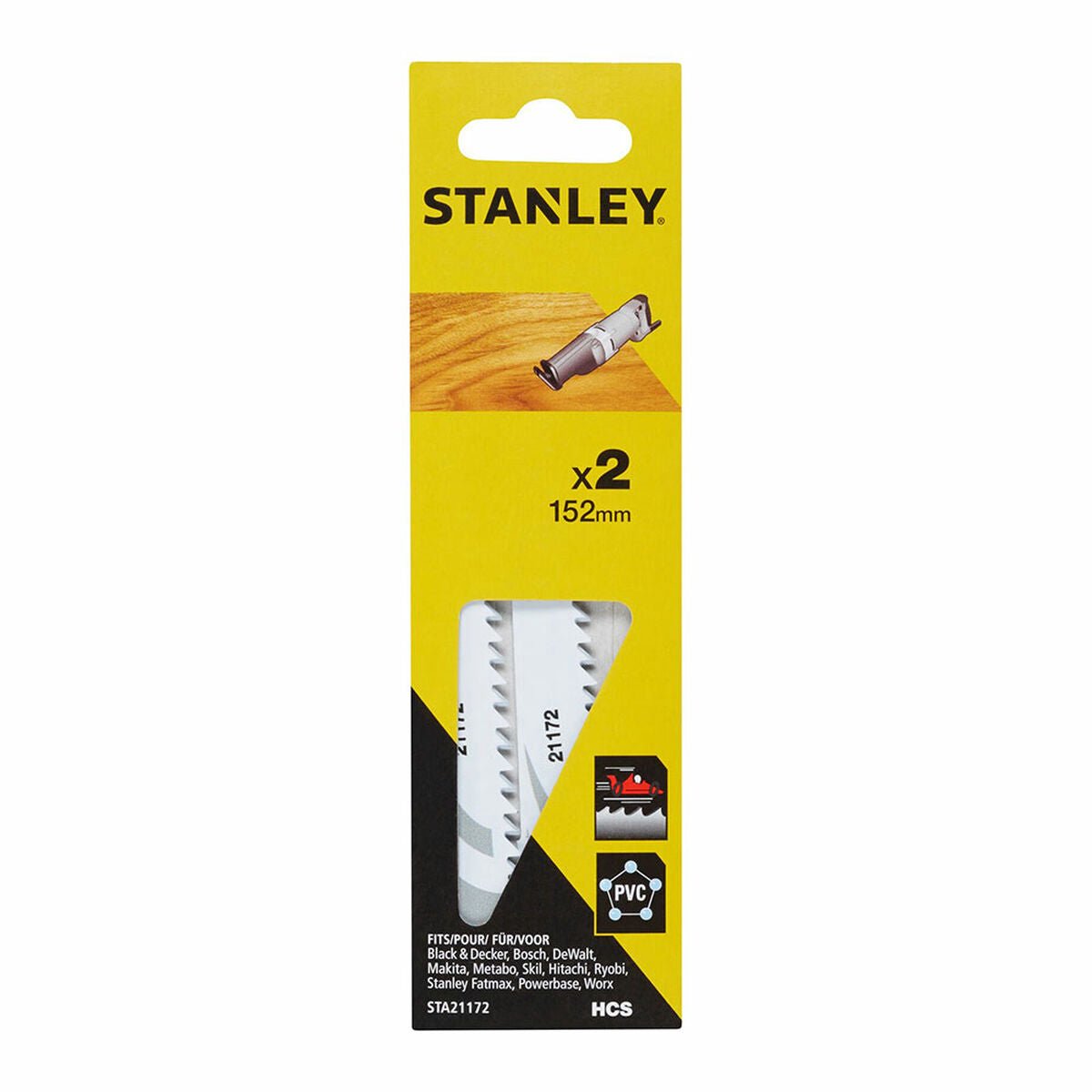 Stanley recipro zaagbladen 152mm hout kunststof