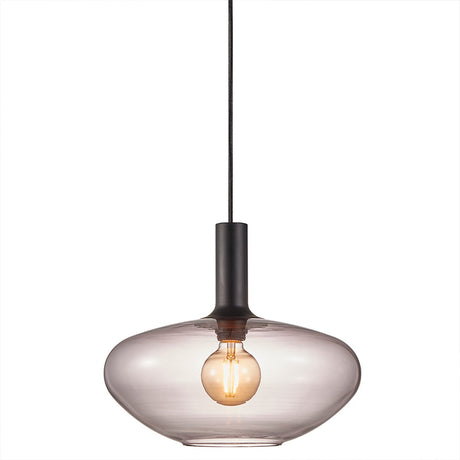 Nordlux alton 35-hanglamp-e27-smoke glas zwart