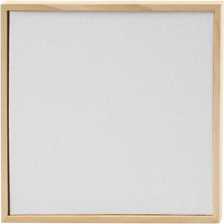 Creativ company canvas paneel schilderen met lijst 15,8x15,8 cm wit.