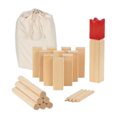Goki kubb - vikingschaakspel - in katoenen zakje - 5 jaar