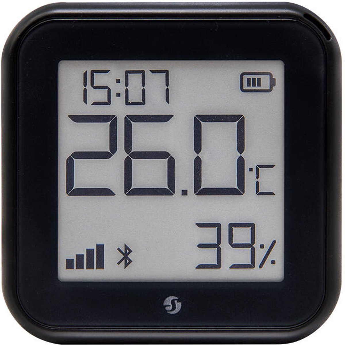 Shelly h t gen 3 matte black draadloze temperatuur- en luchtvochtigheidssensor