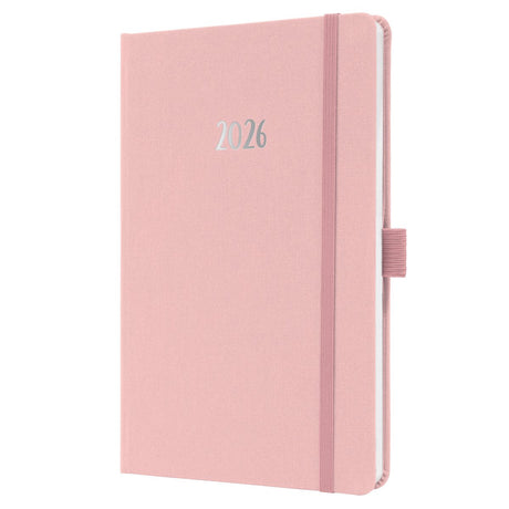 Sigel weekagenda feel 2026 - formaat a5 - soft rose - hardcover - si-j6405