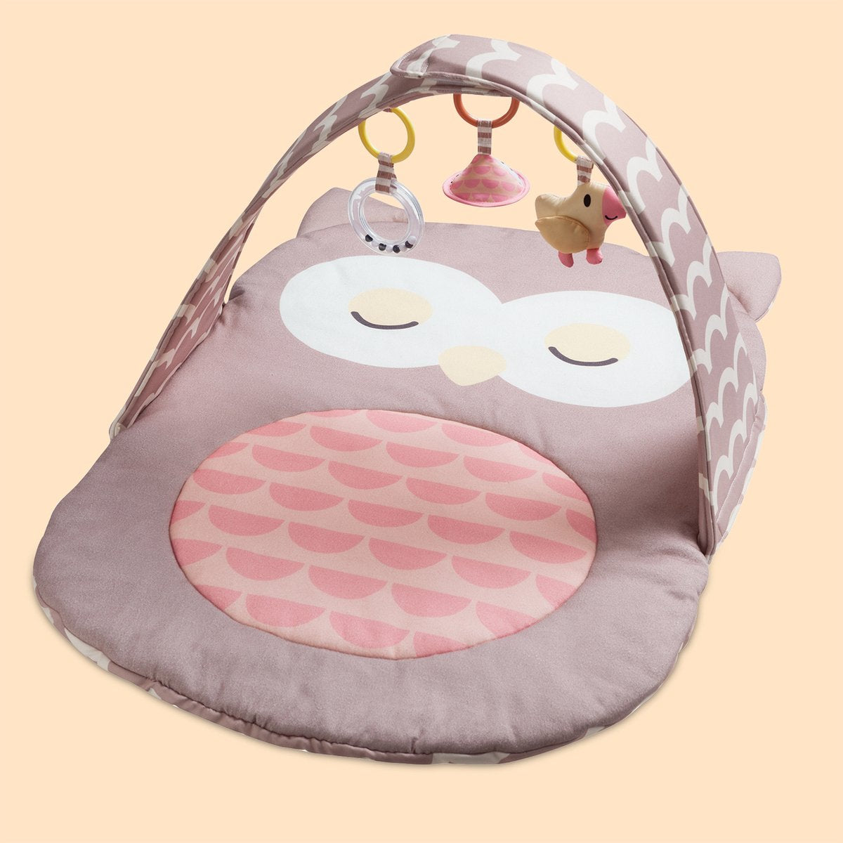 Hape speelboog uil sina - babygym met rammelaar, spiegel en bijtring, vanaf 0 maanden
