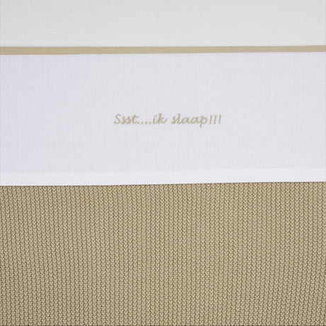 Meyco baby ssst...ik slaap!! wieglaken - sand - 75x100cm - 0.3 tog