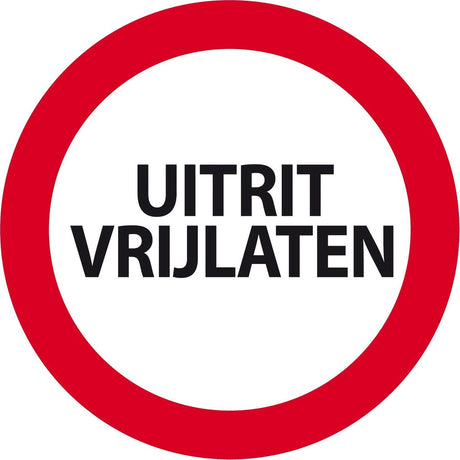 Carpoint bord uitrit vrijlaten ø 24 cm – kunststof – opvallend rood wit zwart – eenvoudige montage
