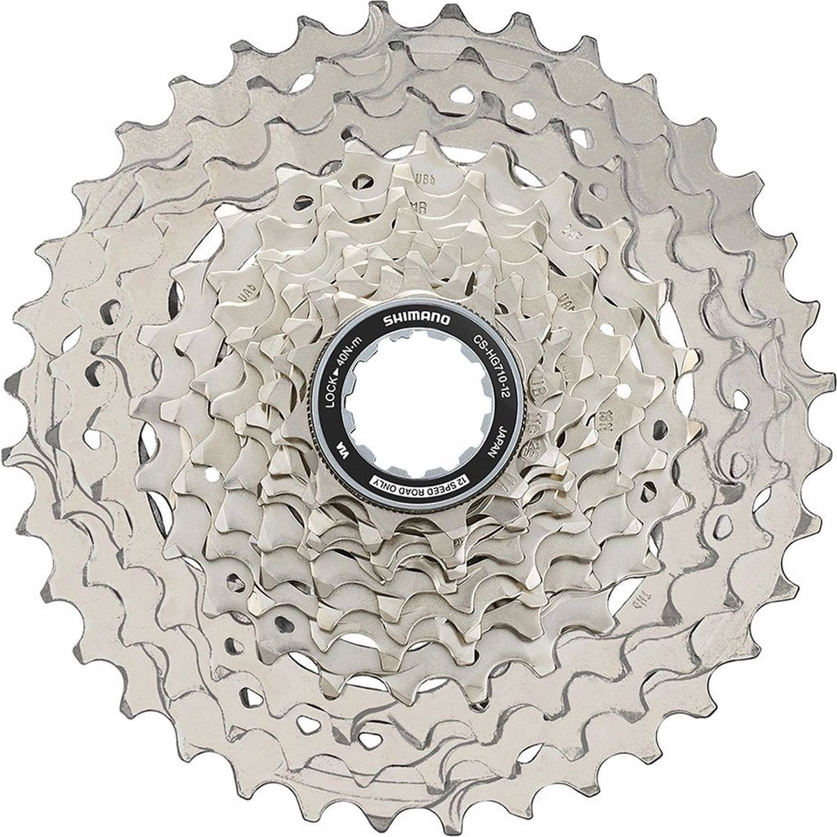 Shimano cs-hg710 12-speed cassette zilver