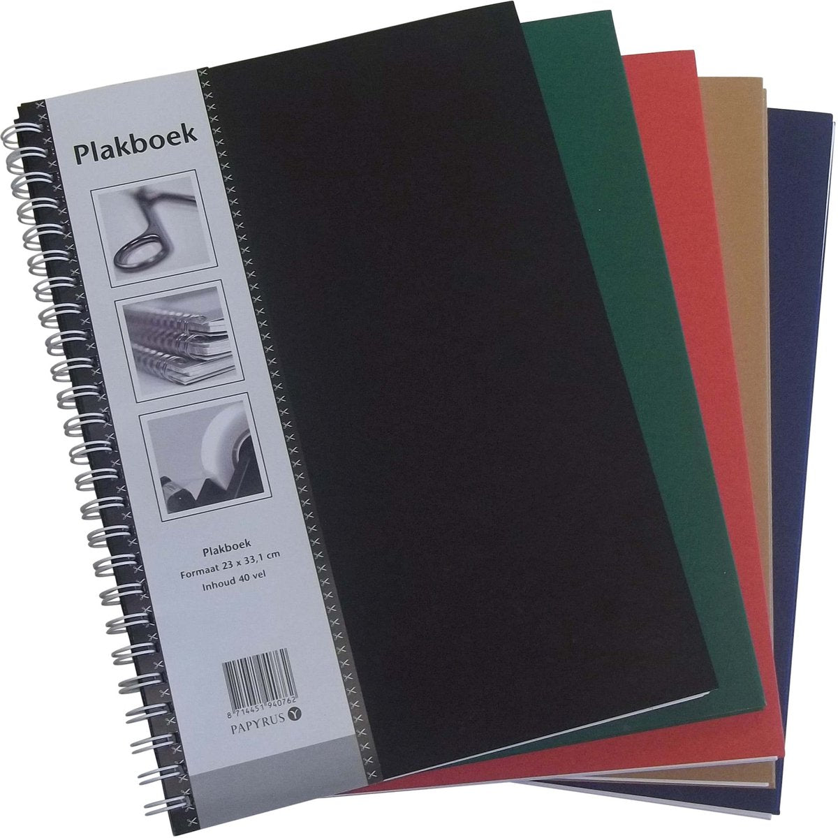 Merkloos sans marque plakboek neutraal 230x330 5stuks 40 vel