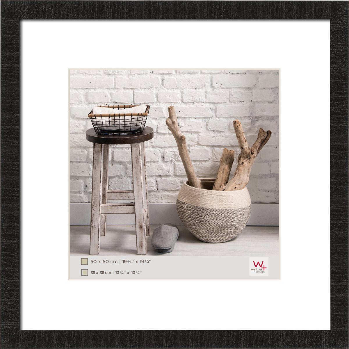 Walther home - houten lijst - fotoformaat 50x50 cm - zwart