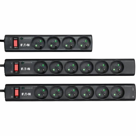Eaton steckdosenleiste uberspannungsschutz - protection strip 6 fr - ps6f - 6 franzosische steckdosen - schwarz