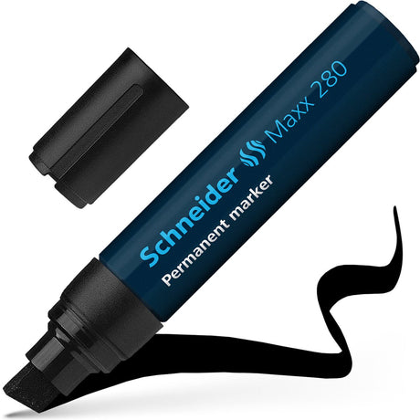 Schneider schrijfwaren schneider permanent marker - maxx 280 - beitelpunt - zwart - s-128001