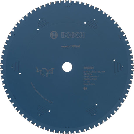 Bosch circular saw blade expert for steel 355 x 25,4 x 2,2 mm, 80