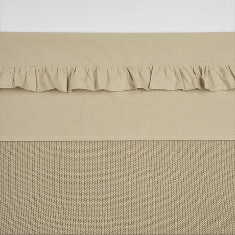 Meyco baby ruffle wieglaken - sand - 75x100cm - 0.3 tog