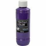 Creativ company textile color dekkende textielverf - paars, 250ml
