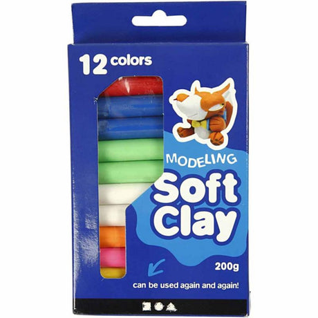 Creativ company cc soft clay set 200 gr multi