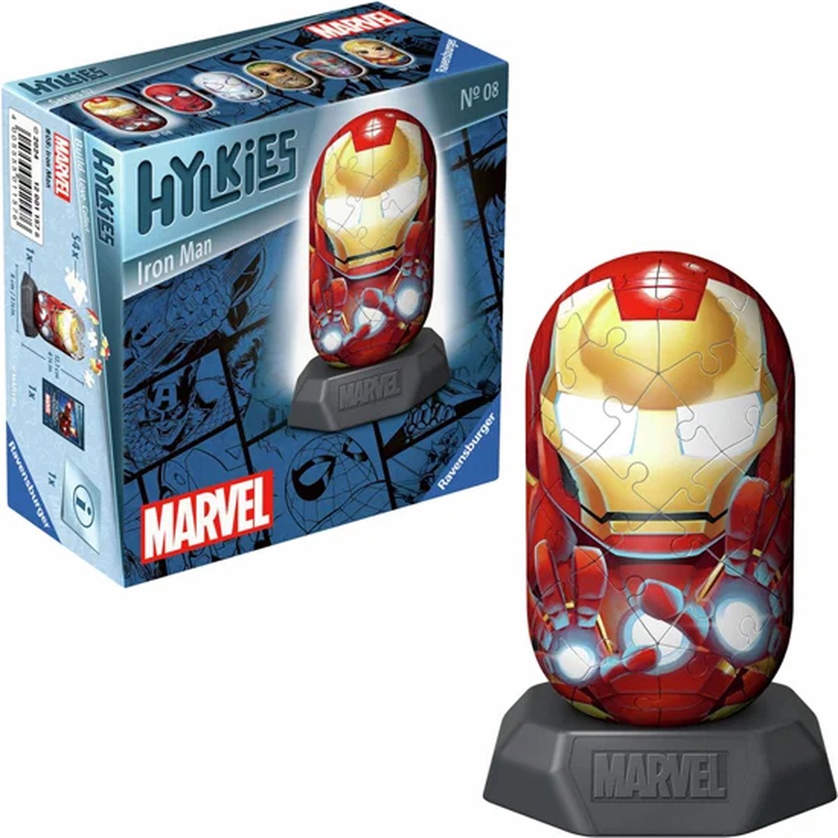 Ravensburger 3d puzzel hylkies marvel iron man, 54st.