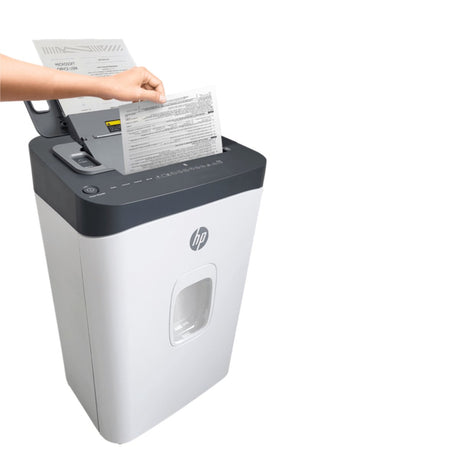 Hp oneshred autofeed 200cc - papierversnipperaar - 13 blad p-4 din 66399 - autofeeder - shredder - 28 liter - wielen - kantoor thuisgebruik - wit
