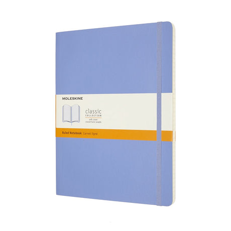 Moleskine classic notitieboek - extra large - softcover - gelinieerd - hortensia blauw