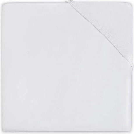 Jollein baby hoeslaken ledikant - wit - katoen - 70x140cm