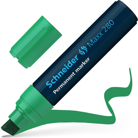 Schneider schrijfwaren schneider permanent marker - maxx 280 - beitelpunt - groen - s-128004