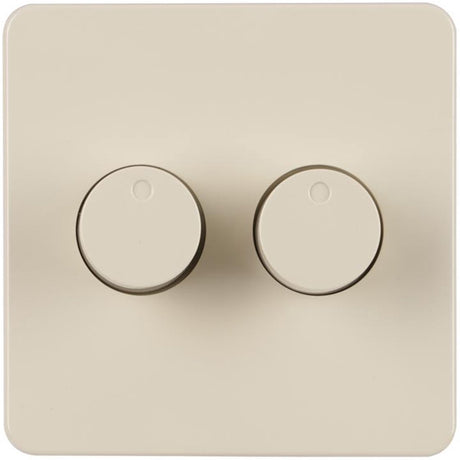 Peha inbouw centraalplaat crème met knop voor duo dimmer